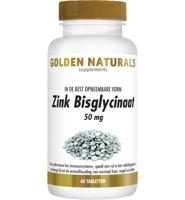 Golden Naturals Zink Bisglycinaat 50 mg Tabletten - thumbnail
