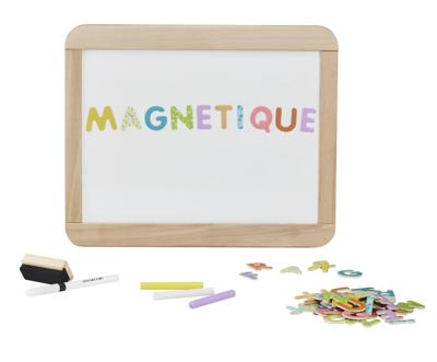 Houten schoollei - JEUJURA - Dubbelzijdig magnetisch: krijt en uitwisbare viltstift