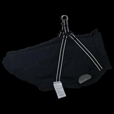 Hondenjas met harnas waterdicht reflecterend zwart 5XL Hondenjas met harnas waterdicht reflecterend zwart 5XL