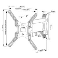 Neomounts WL40-550BL14 TV-beugel 81,3 cm (32) - 139,7 cm (55) Kantelbaar, Zwenkbaar - thumbnail