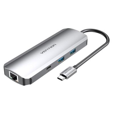 USB-HUB Vention TOMHB 100 W Zilverkleurig