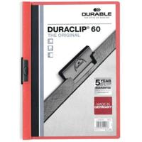 Documenthouder Durable Duraclip 60 Rood Transparant A4 25 Onderdelen - thumbnail