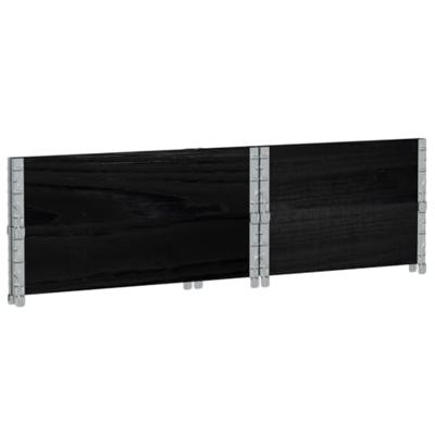 VidaXL Plantenbak 80x60 cm massief grenenhout zwart