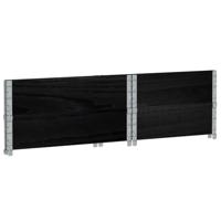 VidaXL Plantenbak 80x60 cm massief grenenhout zwart - thumbnail