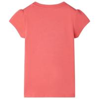 Kindershirt 128 koraalkleurig - thumbnail