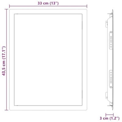 VidaXL Toegangs paneel wit 43.5 x 33 x 3 cm staal VidaXL Toegangs paneel wit 43.5 x 33 x 3 cm staal