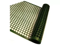 Vierkant groen kunststof gaas 0,50h x 3m - thumbnail