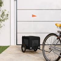 Hondenfietstrailer oxford stof en ijzer zwart - thumbnail