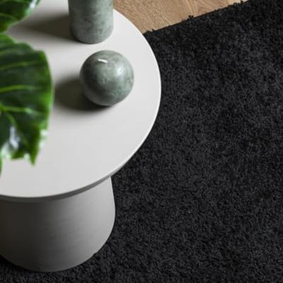 VidaXL Vloerkleed pamplona shaggy hoogpolig modern 100x200 cm zwart - thumbnail