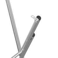 Bartafelpoten inklapbaar 45x53x108 cm staal zilverkleurig - thumbnail