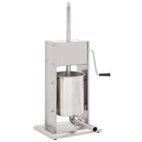 Worstenvuller handmatig 10 L roestvrij staal zilverkleurig - thumbnail
