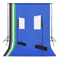 Fotostudioset met softboxlampen en achtergronden - thumbnail