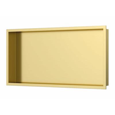 Inbouwnis Luca Sanitair 60x30x6,5cm RVS Geborsteld Goud PVD Inbouwnis Luca Sanitair 60x30x6,5cm RVS Geborsteld Goud PVD