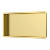 Inbouwnis Luca Sanitair 60x30x6,5cm RVS Geborsteld Goud PVD - thumbnail