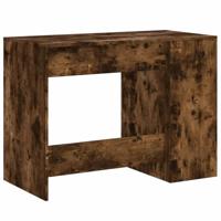 Bureau 102x50x75 cm bewerkt hout gerookt eikenkleurig - thumbnail