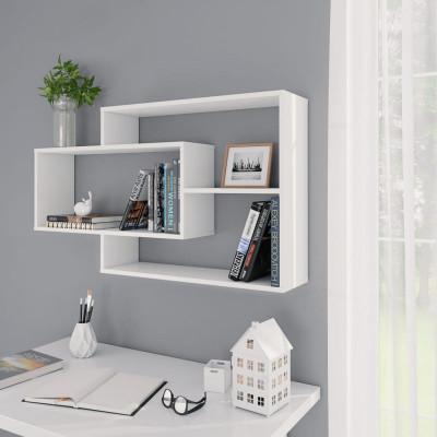 VidaXL Wandschappen 104x20x58,5 cm bewerkt hout wit