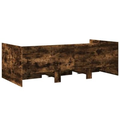 Slaapbank met lades zonder matras 90x190 cm gerookt eikenkleur