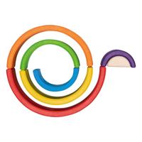 Goki houten bouwblokken regenboog, 5dlg. - thumbnail