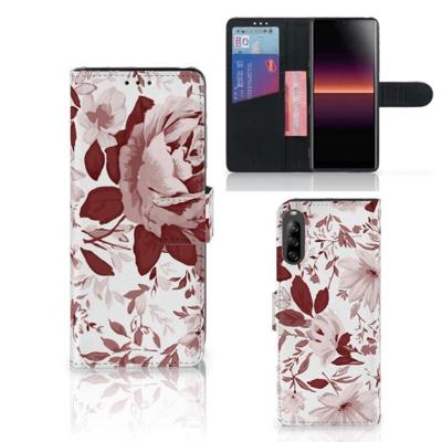 Hoesje Sony Xperia L4 Watercolor Flowers Hoesje Sony Xperia L4 Watercolor Flowers