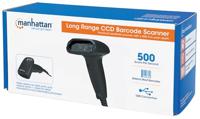 Manhattan 177672 USB-Kit Barcodescanner Kabel 1D CCD Zwart Handmatig USB - thumbnail