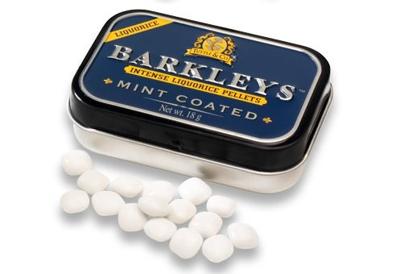 Barkleys Liquorice pellets mint coated 18 Gram
