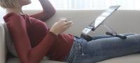 Rain Design iRest standaard voor Apple iPad en tablet zilver, kan ook op een bank - stoel worden gebruikt - thumbnail