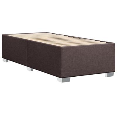 Bedframe zonder matras 90x190 cm stof donkerbruin