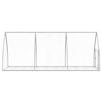 VidaXL Konijnenhok 300x105x120 cm gegalvaniseerd staal zilverkleurig