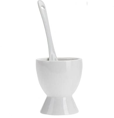 Excellent Houseware porseleinen eierdopset 8-delig wit