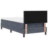 Boxspringbed met matras fluweel donkergrijs 100x200 cm - thumbnail