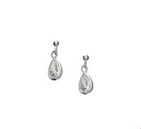 TFT Oorhangers Zirkonia Zilver Gerhodineerd Glanzend 11 mm x 6.5 mm - thumbnail