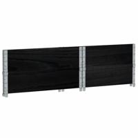 VidaXL Palletopzetranden 2 st 80x60 cm massief grenenhout zwart - thumbnail
