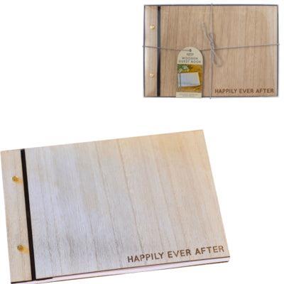 Ginger Ray gastenboek hout 26 cm | 5 stuks