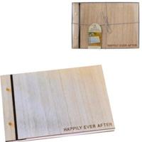 Ginger Ray gastenboek hout 26 cm | 5 stuks - thumbnail