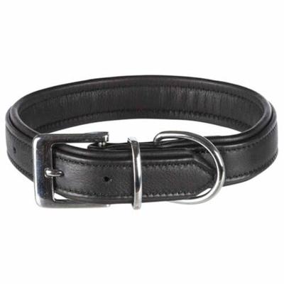 TRIXIE HALSBAND HOND ACTIVE COMFORT LEER ZWART 47-54X3,5 CM