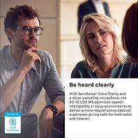 I SENNHEISER SC 45 USB MS - Hoofdtelefoon - Culture Plus Mobile - op oor - met bekabeling - zwart - thumbnail