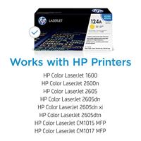 HP Tonercartridge geel 124A - 2000 pagina's - Q6002A - thumbnail