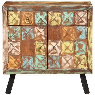 Ladekast 70x35x70 cm massief gerecycled hout meerkleurig