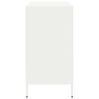 Dressoir 101,5x39x73,5 cm koudgewalst staal wit - thumbnail