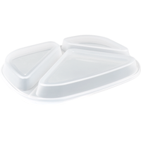 Circ Deksel | menuschaal | PP | rechthoekig | reusable | 239.5x184.5x26.3mm | transparant | 48 stuks - thumbnail