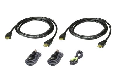 Aten 2L-7D02UHX5 toetsenbord-video-muis (kvm) kabel 1,8 m Zwart Aten 2L-7D02UHX5 toetsenbord-video-muis (kvm) kabel 1,8 m Zwart