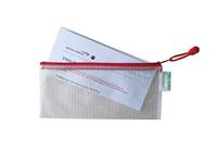 Opbergtas tarifold met rits 250x115mm pvc rd | 8 stuks - thumbnail