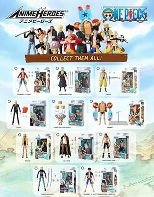 Anime Heroes-figuur - Bandai - One Piece - Luffy (Dressrosa) - 17 cm