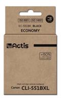 Actis KC-551Bk Inkt (Canon CLI-551BK vervanging; Standaard; 12 ml; zwart) - thumbnail