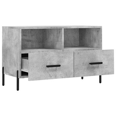 Tv-meubel 80x36x50 cm bewerkt hout betongrijs