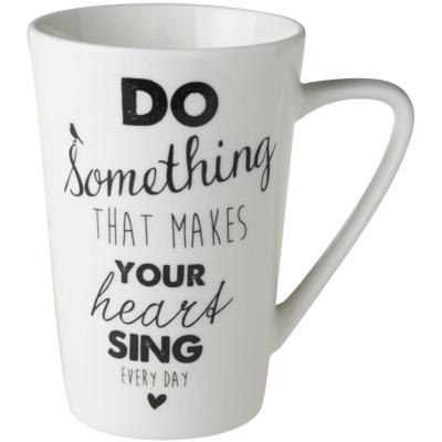 Dutch Rose Amsterdam XL Mok Something Wit/Zwart