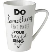 Dutch Rose Amsterdam XL Mok Something Wit/Zwart - thumbnail