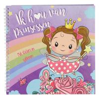 Mondikaarten Sticker- en sjablonenboek ik hou van prinsessen - thumbnail