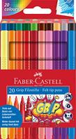 Faber Castell Viltstiften GRIP Colour - etui 20 stuks - thumbnail