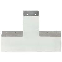 VidaXL Paalverbindingen 4 st x-vorm 71x71 mm gegalvaniseerd metaal - thumbnail